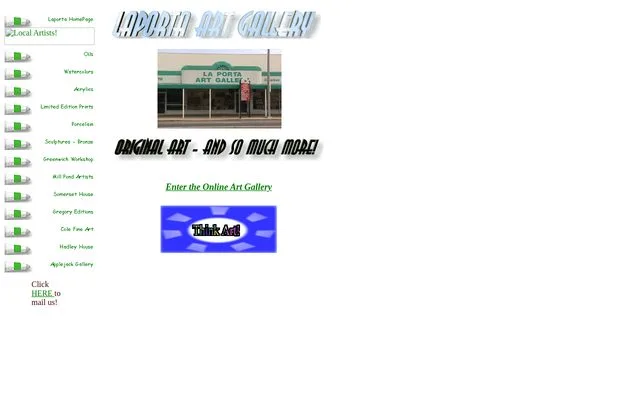 Laporta Art Gallery — archived website from 1990s